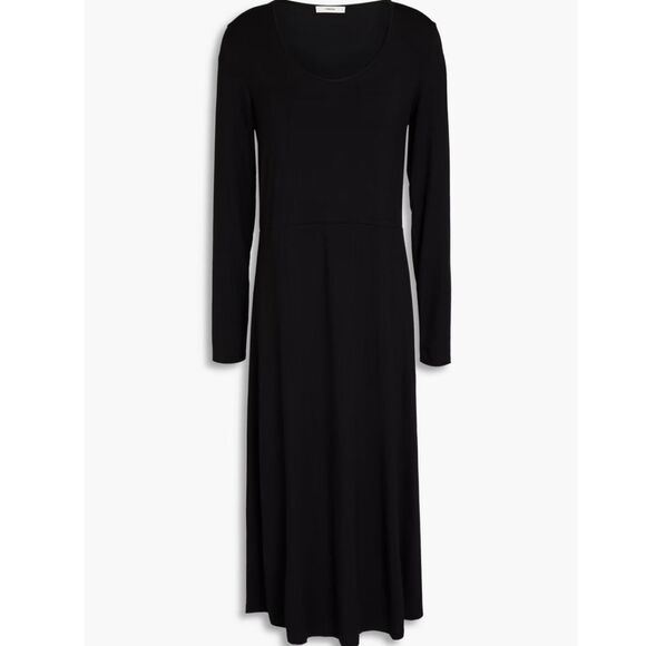 Vince Modal Jersey Black Midi Dress New! - Picture 1 of 12